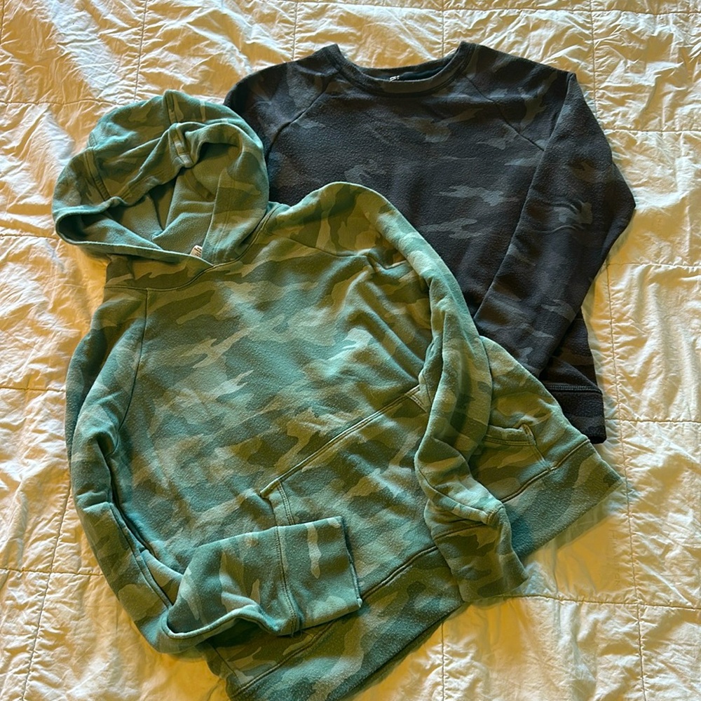 Athleta Girl Blue Camouflage Hoodie Bundle